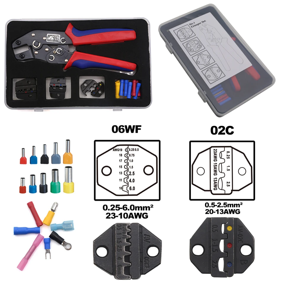 Обжимные плоскогубцы несколько обжимных штампов набор проводов Dupont терминалы инструменты электрик соединитель Мультитул(подарок некоторые провода терминал - Цвет: SNA No.6