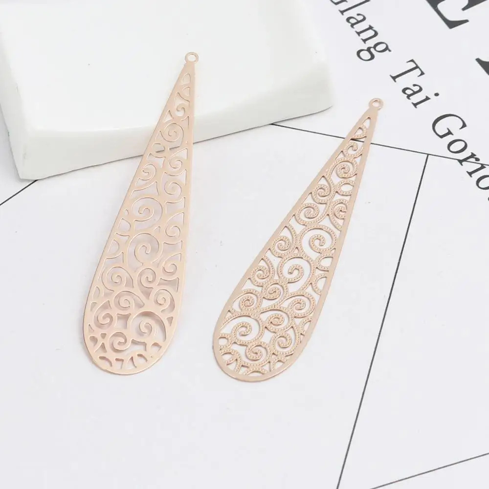 DoreenBeads 10 шт. модные медные Подвески золото висячие серьги цветок Филигранное