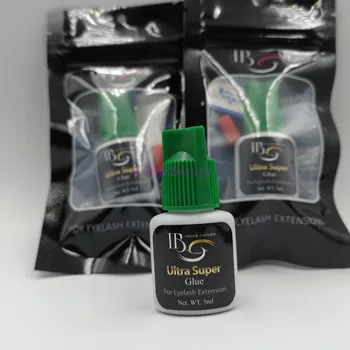 

Free Shipping Fast Dry Strongest ibeauty Glue Green Cap 5 bottles IB Ultra super Glue For Individual Eyelash Extensions Glue 5ml
