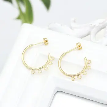 

14k gold color earring hoop with rings for earring making