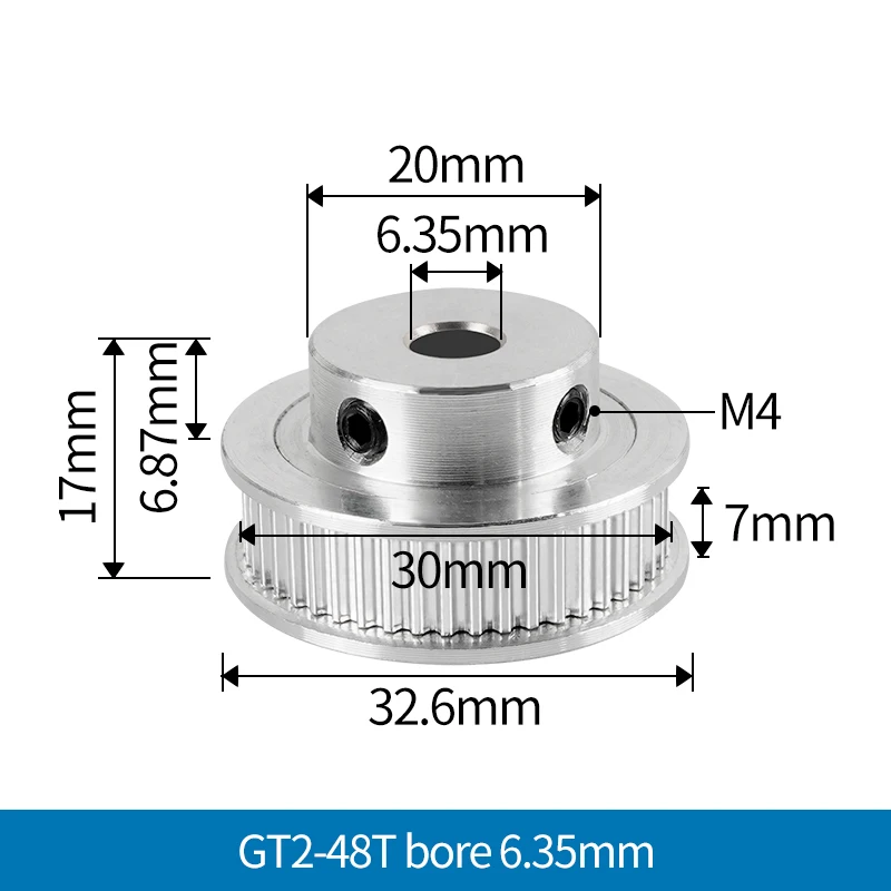 Advanc3D Pully GT2 Riemenscheibe für 3D Drucker -  - 3D-D