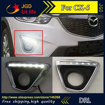 

Free shipping ! 12V 6000k LED DRL Daytime running light for Mazda CX-5 CX5 fog lamp frame Fog light Car styling