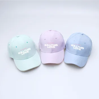 

Kpop BLACKPINK Elastic Suede Baseball Cap KILL THIS LOVE Same Prints Cap Fashion Hip Pop Hat Top Quality