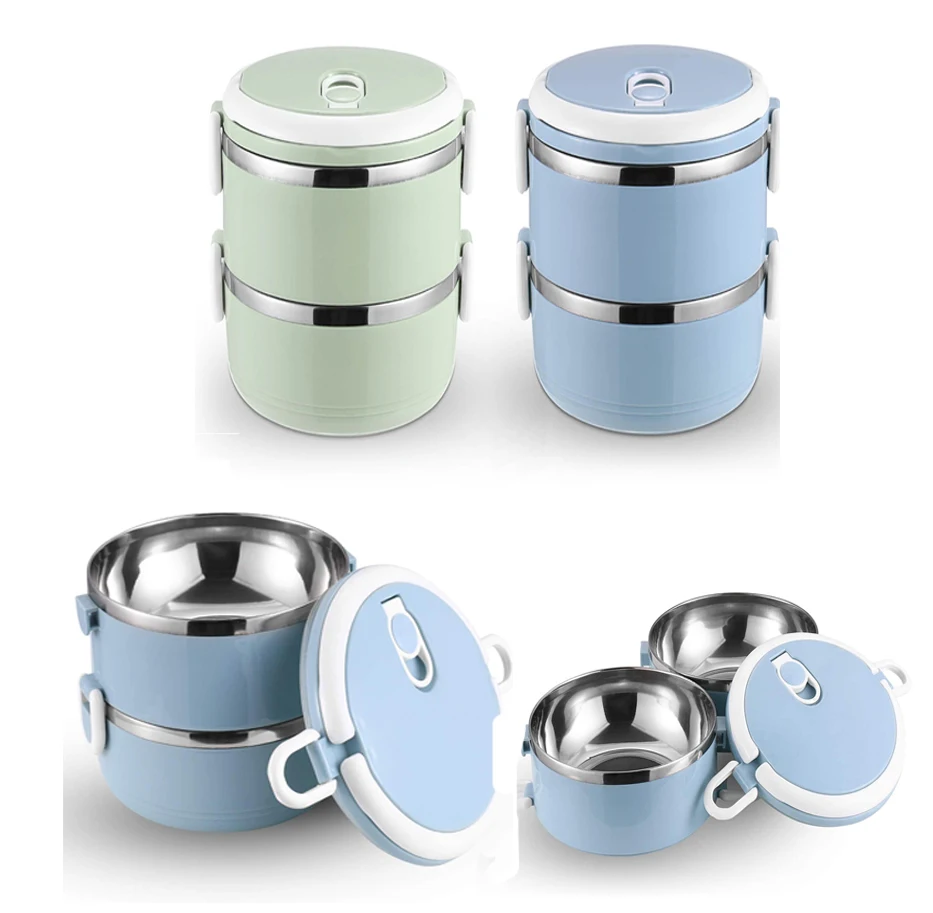 

Lunch Box Stainless Steel Leakproof Outdoor Bento Food Container Cute Picnic Kitchen Supplies for Workers Travel School Kids