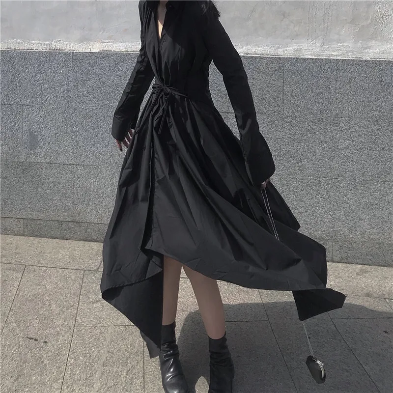 

Photo Shoot 2019 Retro Lace-up Waist Hugging Irregular Elegant Corset Dress Women's