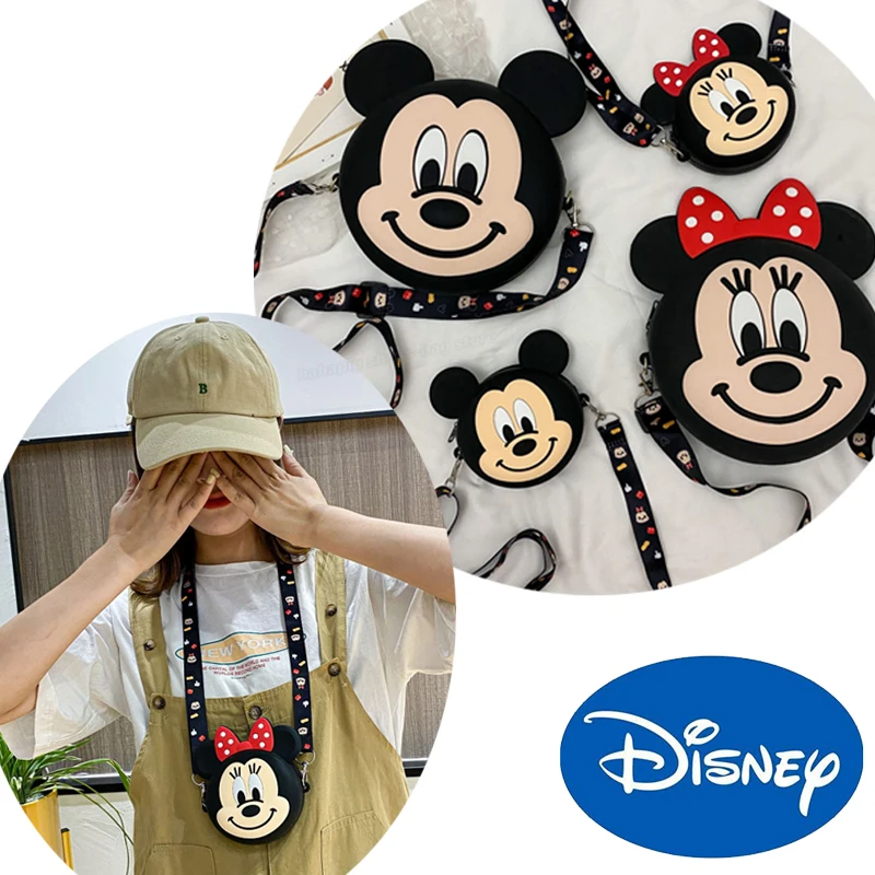 Сумки через плечо Disney для девочек резиновые мессенджеры с 3D рисунком Минни и
