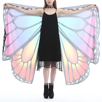 

Butterfly Wings Shawl, Women Fairy Butterfly Cape for Halloween Xmas Party 517D