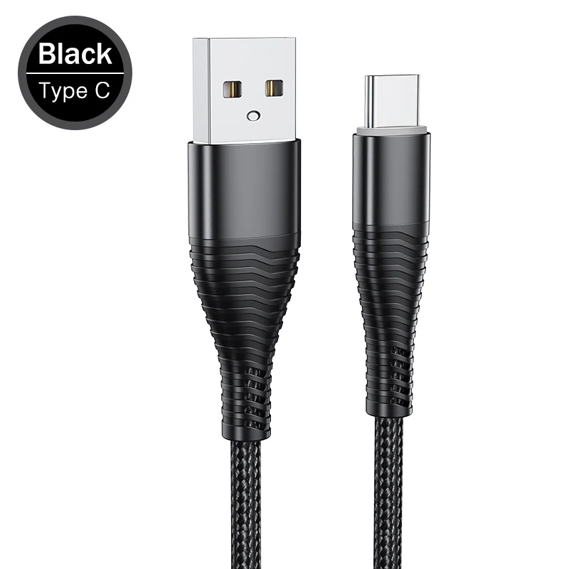 Кабель REDNUT usb type-C, 3 А, провод для быстрой зарядки и передачи данных для Xiaomi, samsung S10, S9, S8, huawei, usb ЗУ для мобильного телефона, type-C, шнур для передачи данных - Цвет: Black
