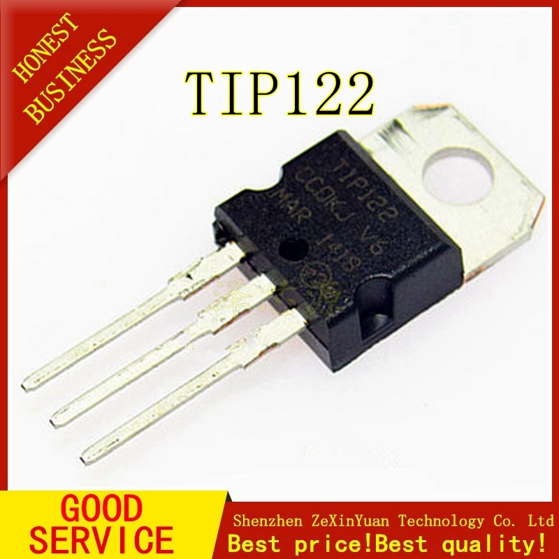 LOT OF 100pcs ST TIP122  NPN Darlington Transistor TO-220 