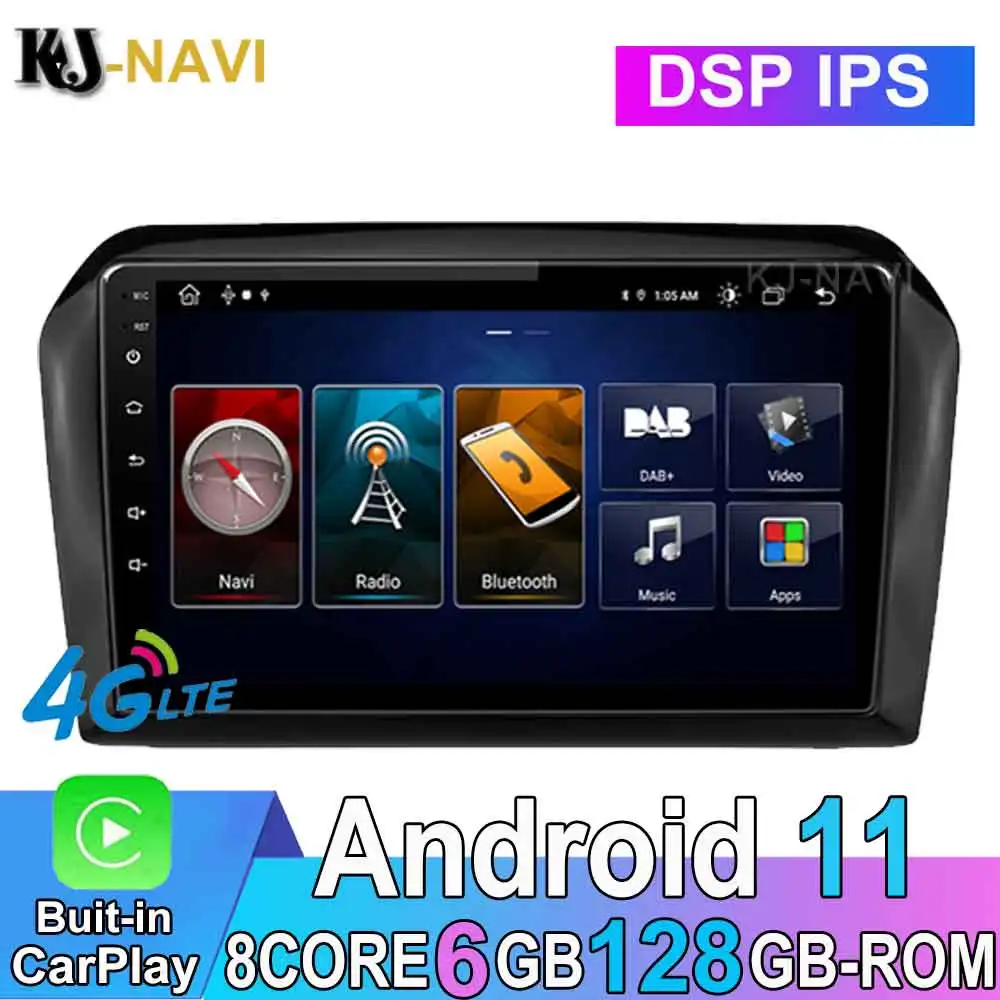 Автомобильный радиоплеер 9 &quot6 + 128G DSP Android 11 CARPLAY для Volkswagen VW New Jetta 2012-2018