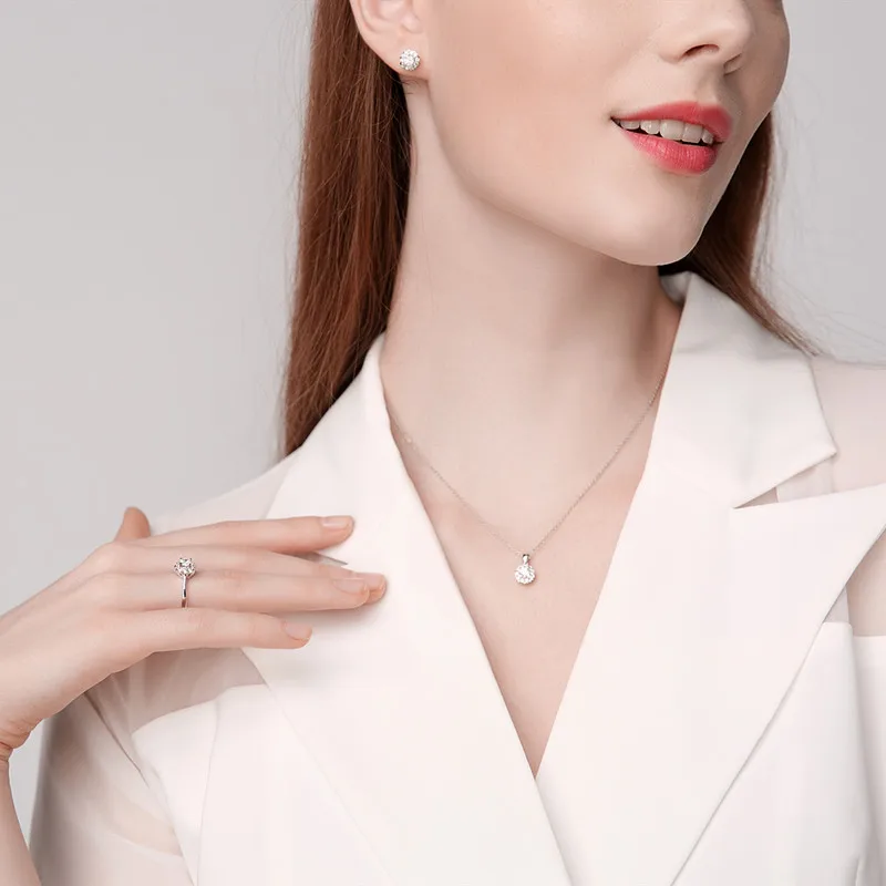 Кольцо обручальное ZOCAI белое золото 18 К 0 8 карат с сертификатом 20 карат|diamond carat
