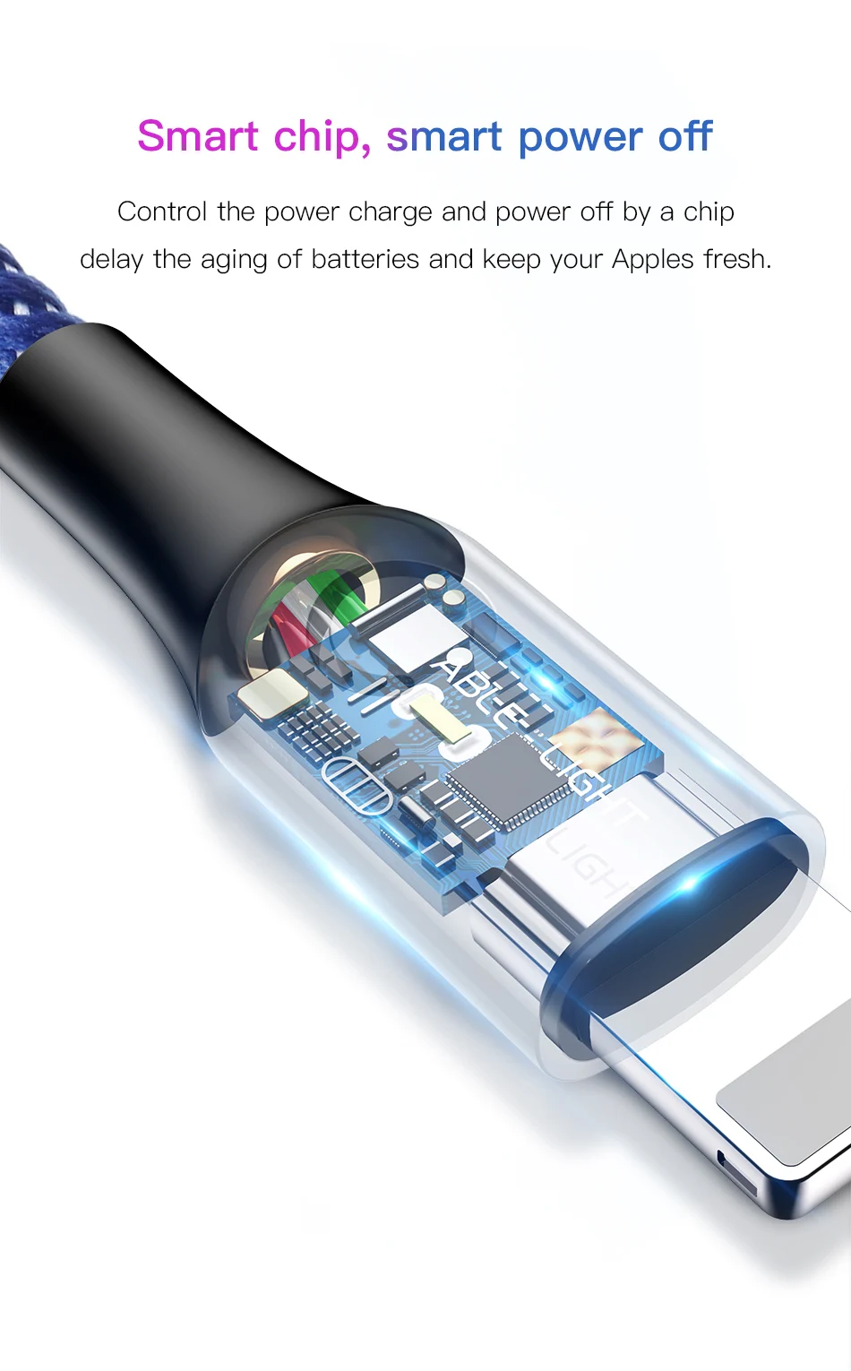 Baseus usb кабель для зарядки интеллектуальное отключение питания для iPhone 11 XS Max XR 8 Plus 2.4A быстрое зарядное устройство кабель для передачи данных USB шнур для зарядки