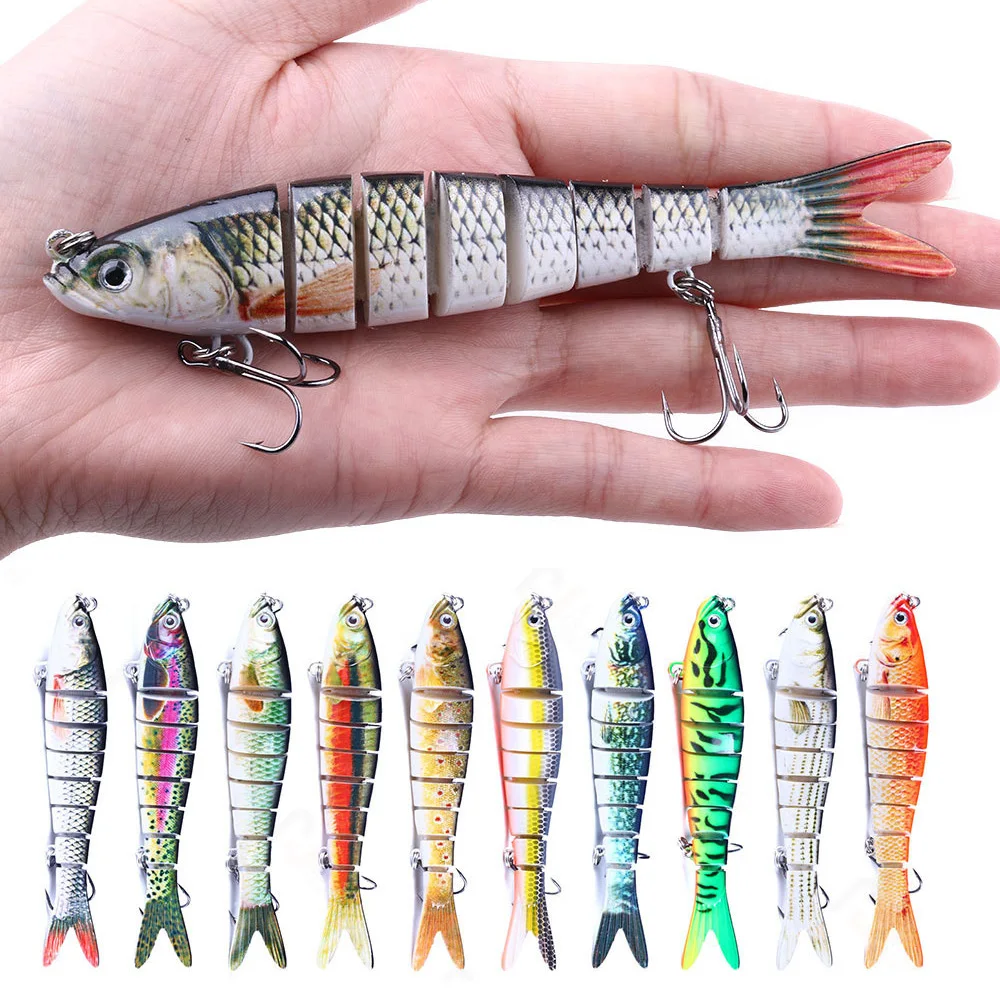 

Minnow Luya Fishing Lure Multi-section 13.7CM/27G 8 Segme ABS Full Swimming Layer Hard Artificial Spinning Tackle Bionic Bait