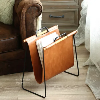 

European wrought iron magazine rack magazine rack home debris storage rack modern falling rack WF6101034