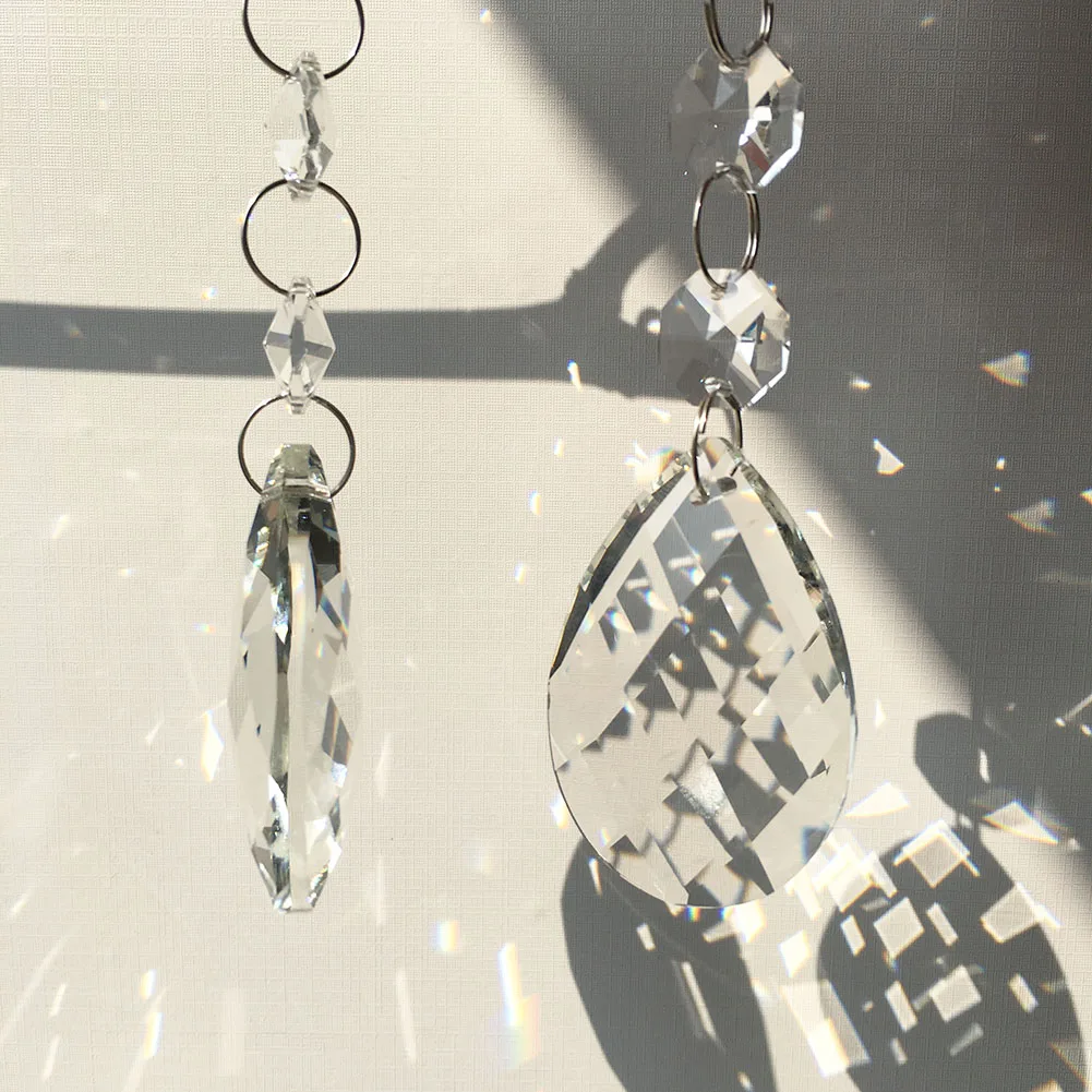 6 шт. подвесной светильник в форме солнышка с кристаллами радужные призмы фэн-шуй Подвески хрустальные аксессуары для дверей и окон садовые украшения