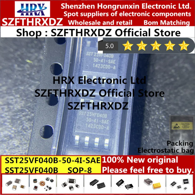 100% Новый оригинальный SST25VF040B 50 4I SAE SOP8 SOP 8 T 4 Мбит Flash (10pcs 20pcs 50шт)|Индукторы| |