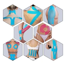 Кинезиологический Tape-16ft отрезание рулон-лучший клей для снятия боли для мышц, шин, колена и плеч водонепроницаемый терапевтический помощь