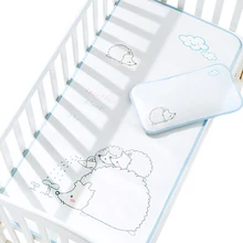 2 шт./компл. кровать для новорожденных летние классные детские постельные принадлежности набор матрас защитный коврик подушки лист мультфильм печать 140*70 см BHS006