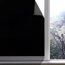 Blackout opaco janela adesivo estática adere 100% luz de bloqueio pvc fosco escuro matiz filme proteção privacidade janela cobertura