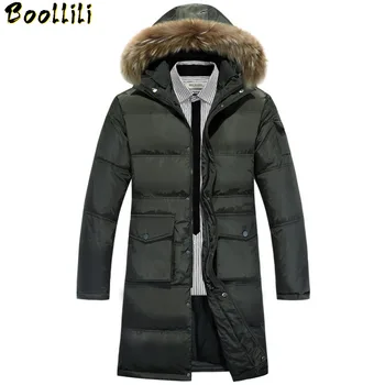 

2020 New Fashion Winter Coat Men Warm Down Male Hooded Long Thickening White Duck Down Jacket Outwear Casual Solid Parkas