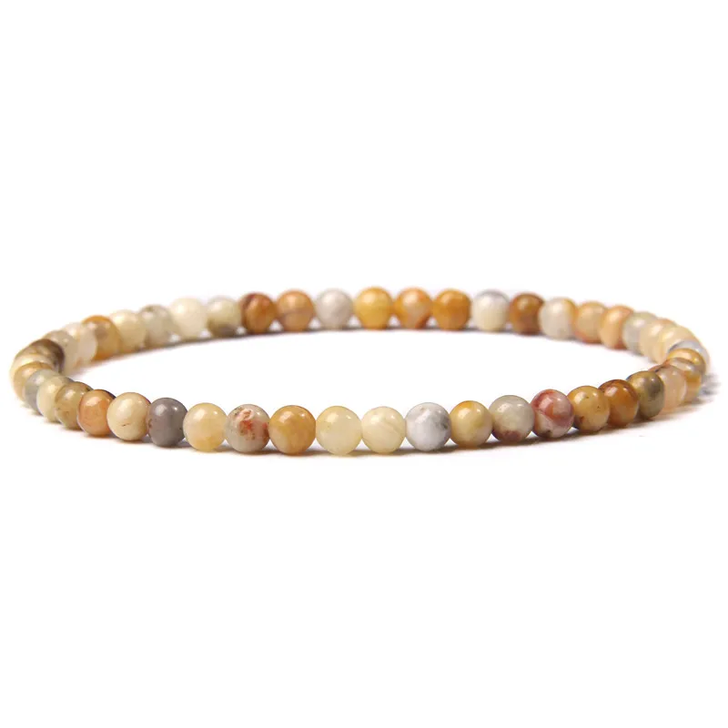 Chakra Energy Bracelet: Natural Agate & Onyx Beaded Stretch Jewelry