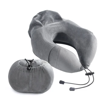 

Travel Pillow, Memory Foam Neck Pillow with Case, Comfortable Portable Neck Rest Flight Pillow for Air Plane Train Travelling