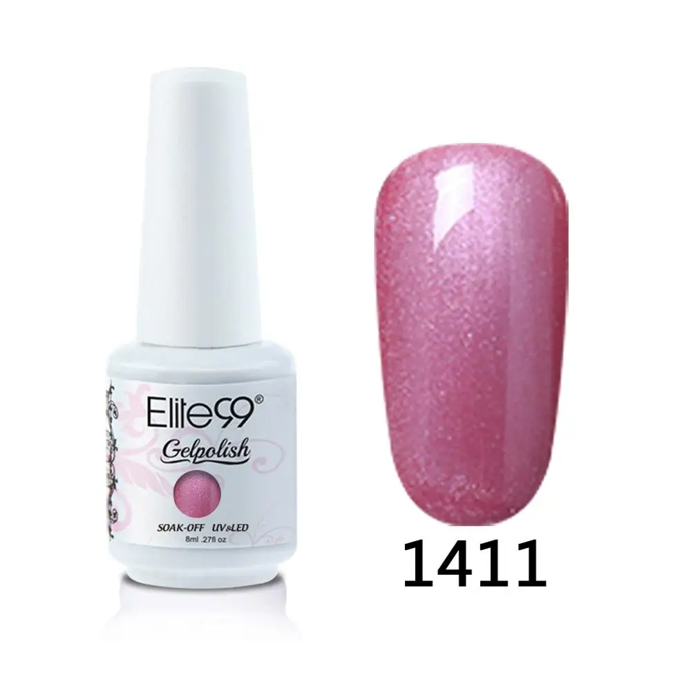 Elite99 8 мл Гель-лак для ногтей Vernis Полупостоянный лак для ногтей УФ-гель лак для ногтей эмаль для маникюра Лак для ногтей - Цвет: 1411