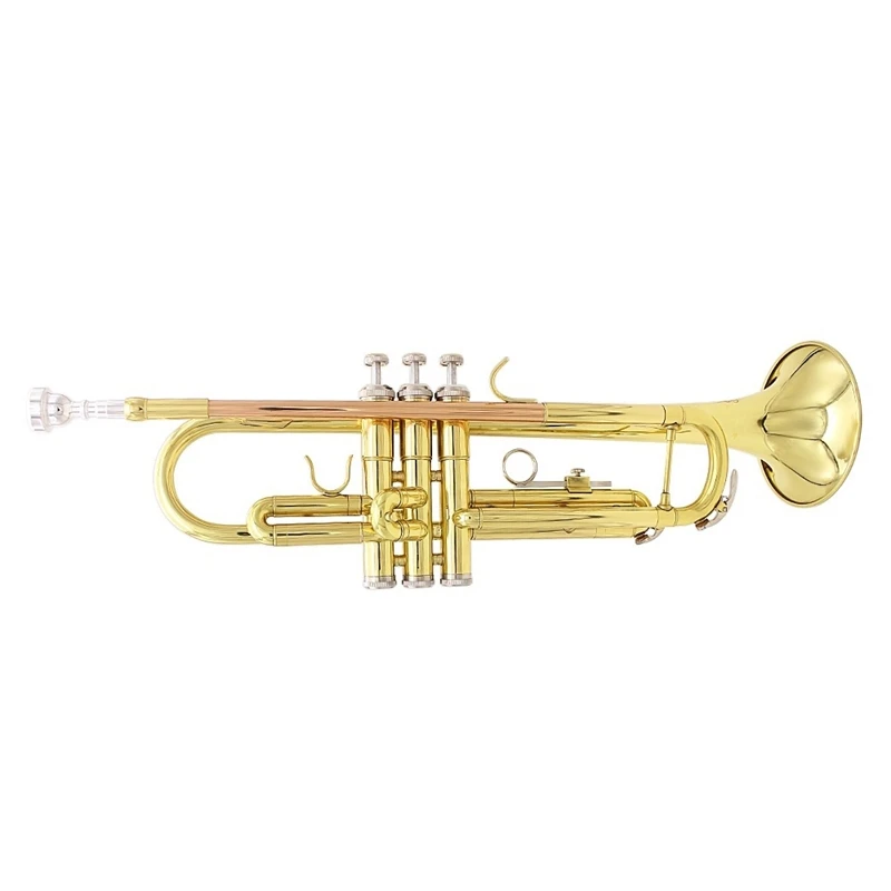Slade Beginner Musical Instrument Brass Trumpet with Bag Brass Gold Trumpet Digital Mechanical Welding Pipe Music Adopts