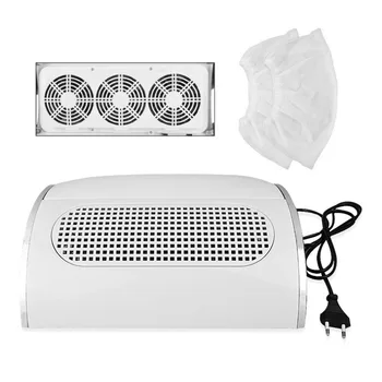 

HOT Professional Nail Dust Suction Collector Vacuum Cleaner Manicure Salon Tools with 3 Powerful Fan EU Plug 2018 hot selling
