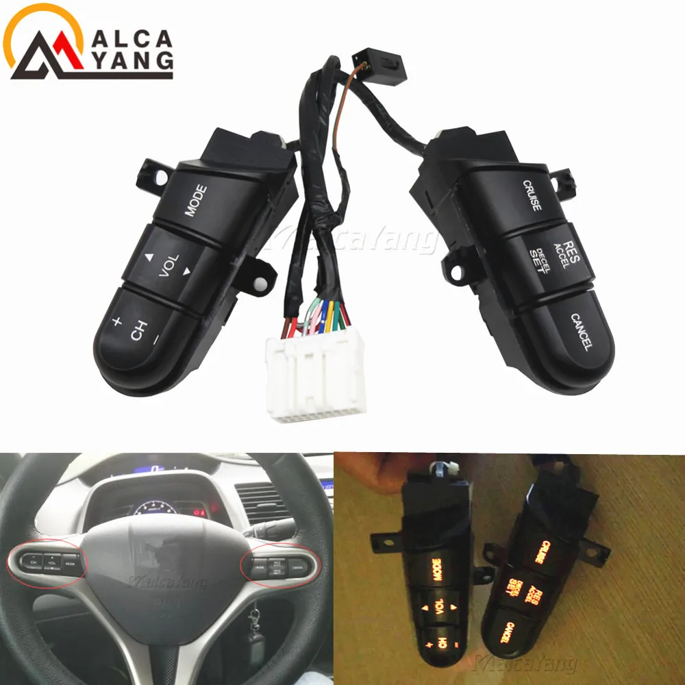 36770-SNA-A12 Steering Wheel Control Switch Replacement for 2006-2008 Honda Civic 36770-SNA-A11 36770-SVA-A41 