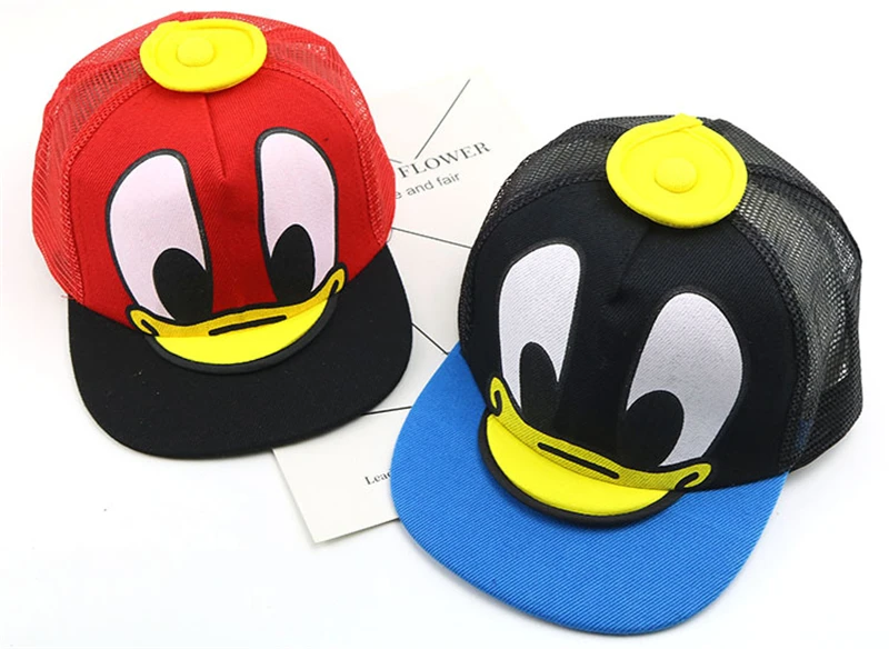 Милая утка мультфильм gorras детей ребенка бейсбольной кепки шляпы для мальчиков и девочек хип-хоп шляпа дети snapback кепки casquette Косплей вечерние подарки
