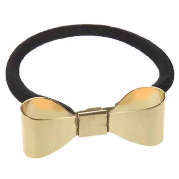 

Fashion Polish Metal Bow Tie Hair Band Cuff Wrap Pony Tail Holder Headband