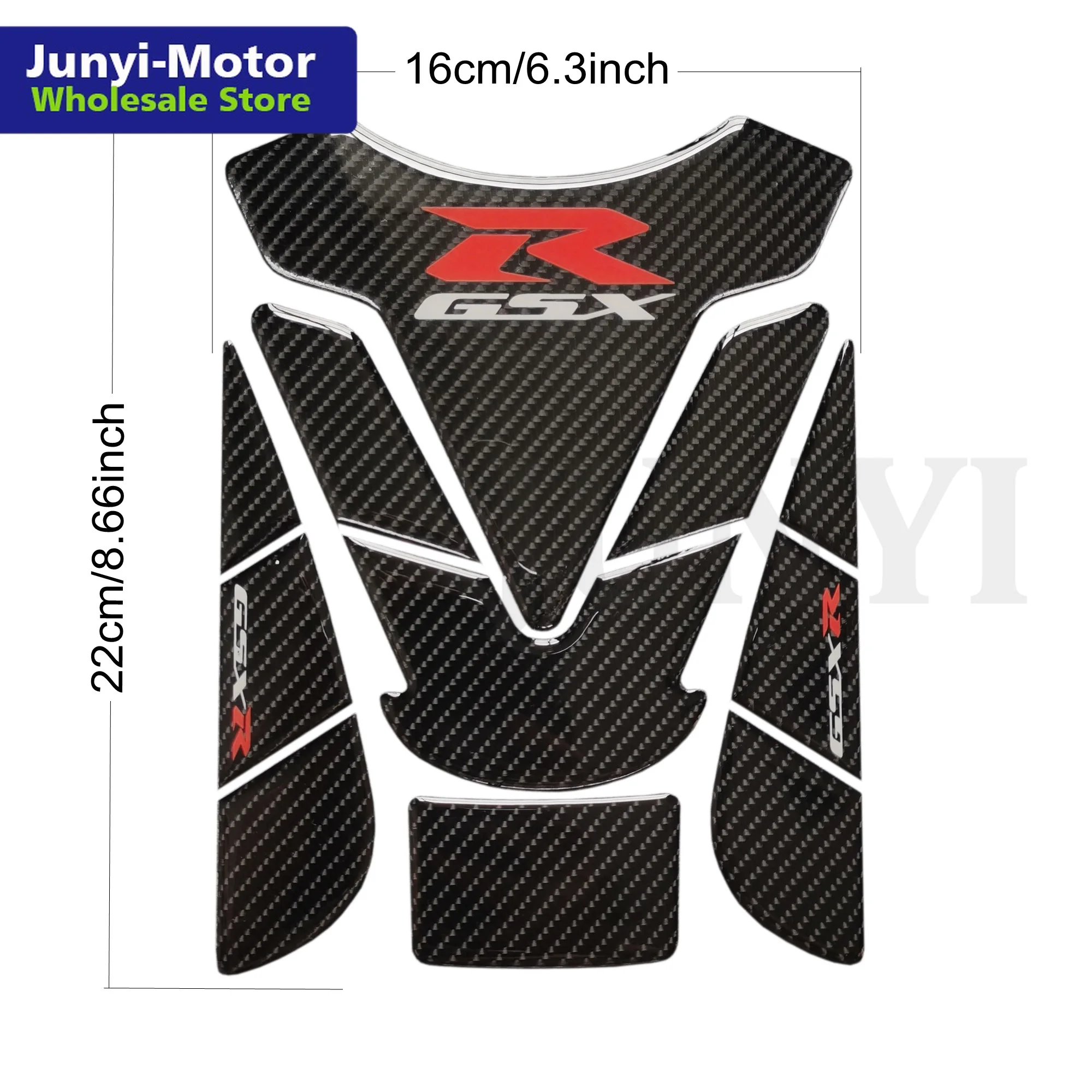 Для Suzuki GSX R наклейка из углеродного волокна для топливного бака мотоцикла 3D