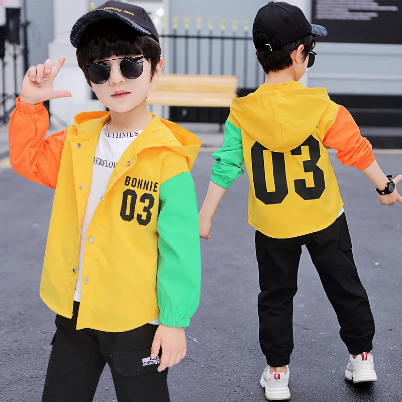 

Childrenswear BOY'S Autumn Clothing Coat 2020 New Style Children Big Boy Spring And Autumn Jacket Hooded Tops Korean-style Weste