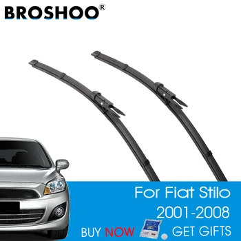 

BROSHOO Car Windshield Wiper Blade Natural Rubber For Fiat Stilo MultiWagon Hatchback 2001 2002 2003 2004 2005 2006 2007 2008