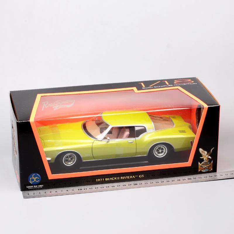 1/18 большой масштаб Роскошная классика 1971 Buick Riviera GS super boattail литые автомобили модели Детские Авто Машинки Игрушки коллекционные для мальчиков