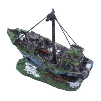 

Fishing Boat Fish Tank Ornament Decoration for aquarium, aquarium decoration