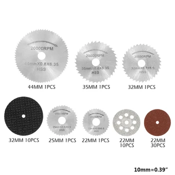 

2020 New 60Pcs Diamond Cutting Disc Kits, 1/8" Shank Mini Cut Off Wheel Rotary Tool