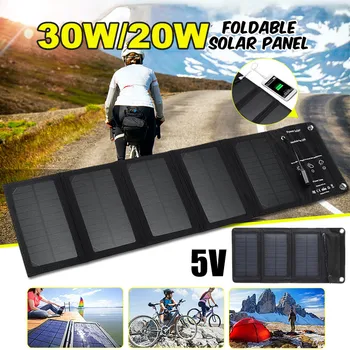 

Solar Panel 30W/20W 5V Solar Charger Cell Module Portable Solar Battery Chargers Charging for Phone for Hiking Camping Outdoors