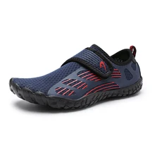 2020 New Men Sneakers Swimming Water shoes Male Beach Shoes Swimming Shoes Water Shoes Barefoot Quick Dry Aqua Shoes tanie i dobre opinie HIKEUP CN(Origin) Fits true to size take your normal size Spring2019 Hook Loop Professional Quick-Drying Mesh (Air mesh)