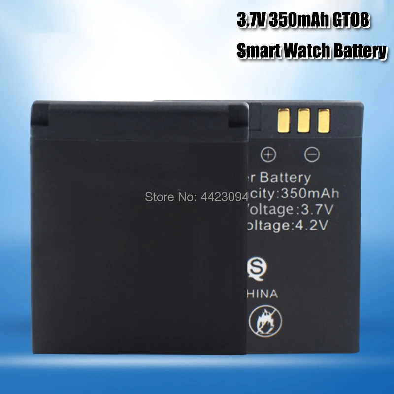 Запасная батарея для умных часов GT08 3 7 V 350mah аккумуляторная литий-полимерная