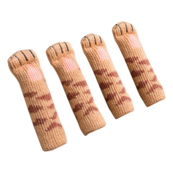 

16Pcs Floor Protection Chair Foot Pad Furniture Knitting Cover Chair Cat Pads Anti-Noise Protector Socks Table-Coffee
