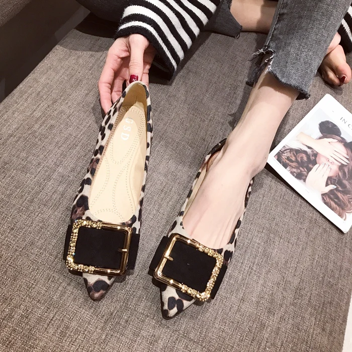 Lady Shoes Flat Heel Leopard Fashion Classic All Match Extra Big Size 44 45 46 Small Size 31 32 33 34 Pointed Toe Women Flats Lady Shoes Flat Heel Leopard Fashion Classic All Match Extra Big Size 44 45 46 Small Size 31 32 33 34 Pointed Toe Women Flats