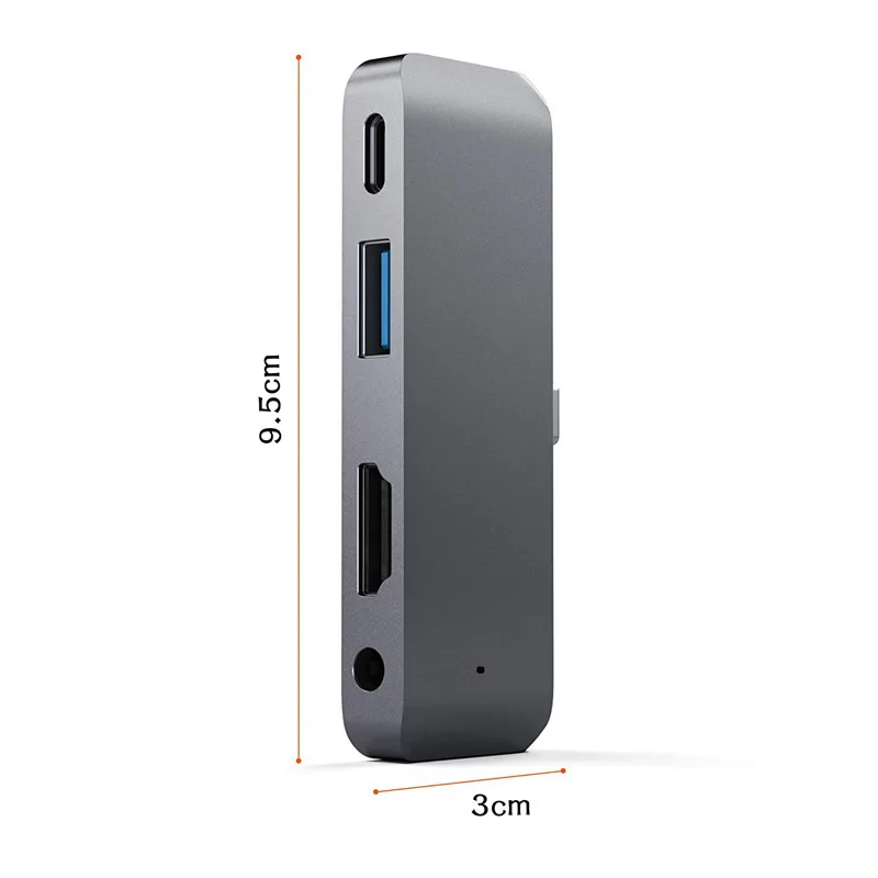 LHMZNIY 4 в 1 USB-C концентратор тип-c к HDMI USB3.0 3,5 аудио многопортовый кард-ридер адаптер 4K HDMI для Ipad Pro
