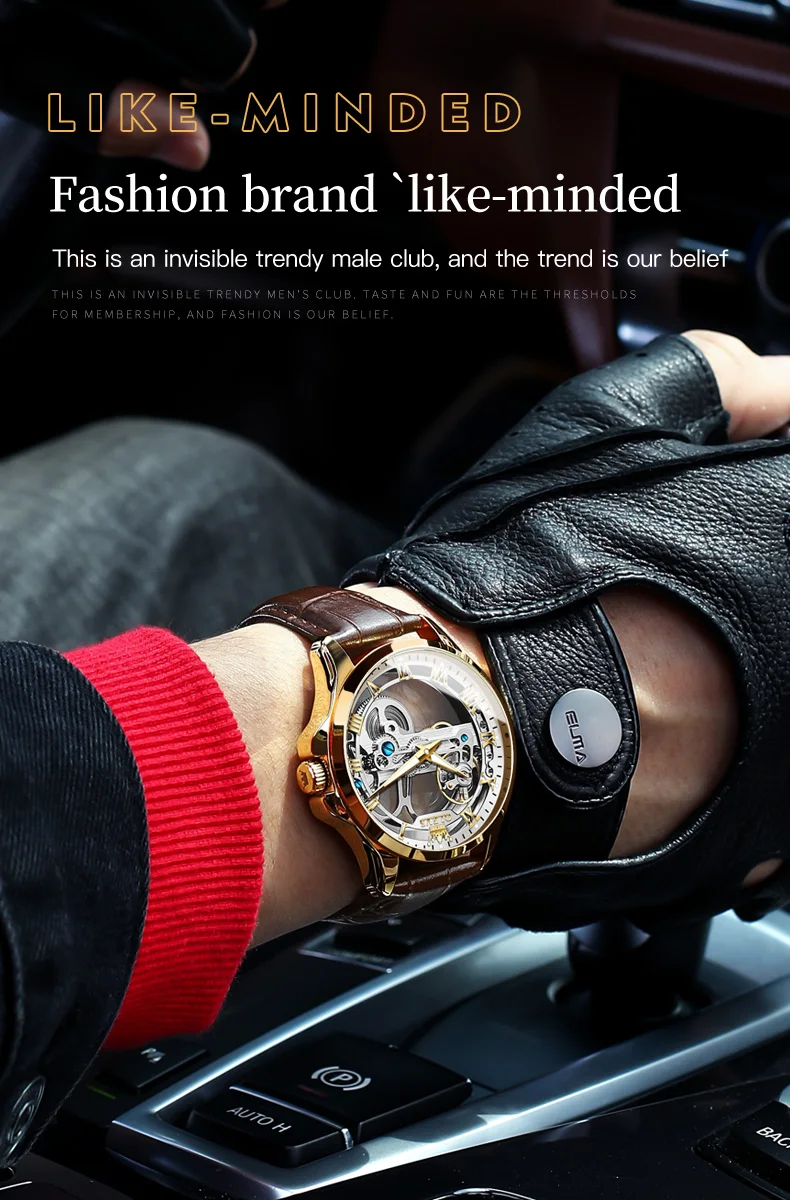 OLEVS Hollow out Tourbillon Automatic MAN WATCH Automatic Mechanical Watches Men Waterproof Leather Strap Male Reloj Hombre