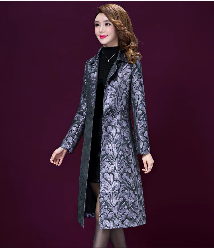 Autumn Clothing New Style WOMEN'S Coat Korean-style Slim Fit Slimming Middle-aged Women Dress Mid-length Trench Coat WOMEN'