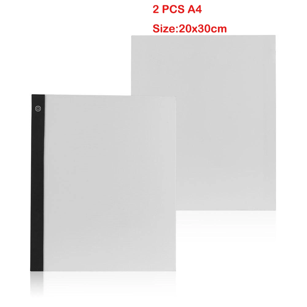 

2 sets A4(20X30CM) LED Light Pad 1 sheets label sticker for Diamond Painting USB Powered Light Board Kit Adjustable Brightness