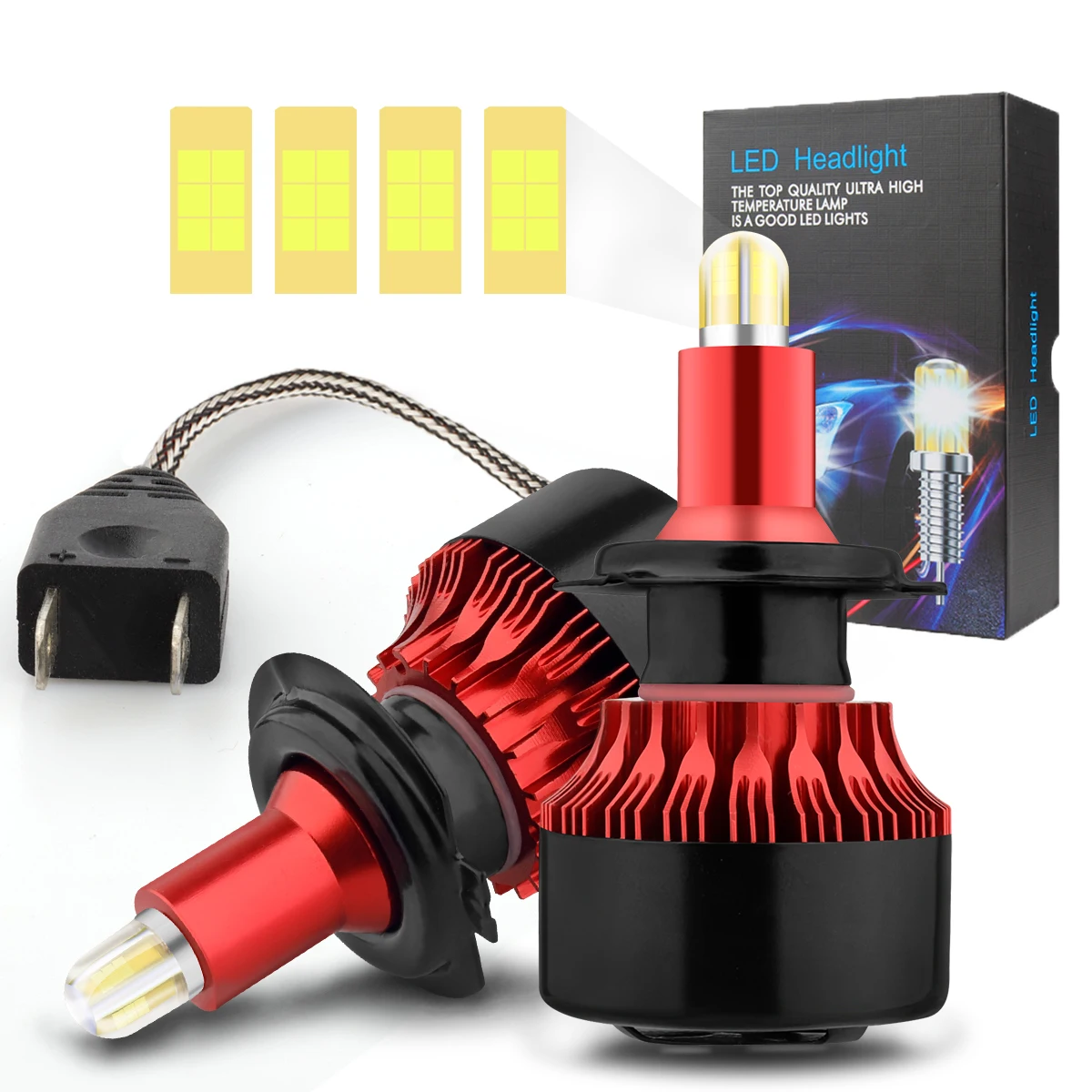 

8 Sides LED H9 H7 H11 H16 Headlight Bulbs 60W 13500LM 360 Degree 6000K White H11 H8 H3 9005 5202 H7 Led Lights For Auto fog lamp