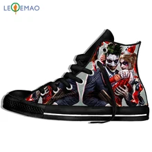 Кроссовки с принтом логотипа на заказ; забавная обувь HAHA Joker; Забавный принт со смайликом; Прямая поставка; легкая парусиновая обувь; Zapatos De Mujer; Уличная обувь