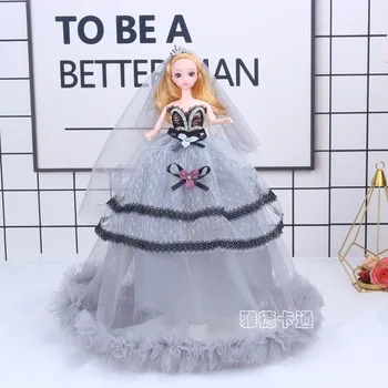 

50cm Gorgeous Evening Party Outfit Wedding Dress Bride Princess Doll For Barbie Girls Long Gown Skirt Clothing Accessories Toys